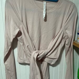 Lululemon Athletica Pink Wrap Around Long Sleeve Top